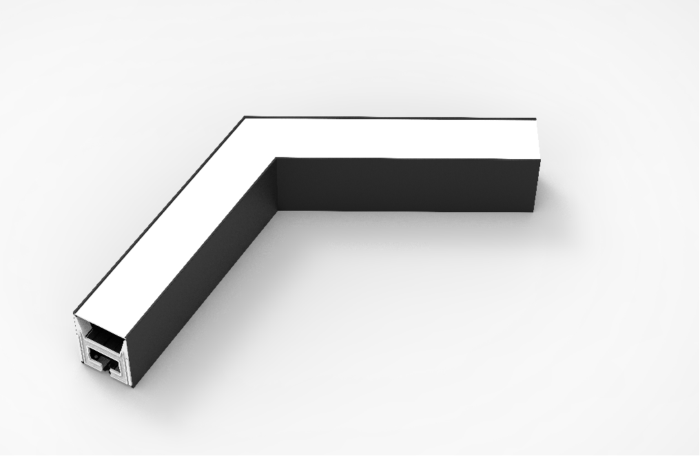 L shape continuous linear light