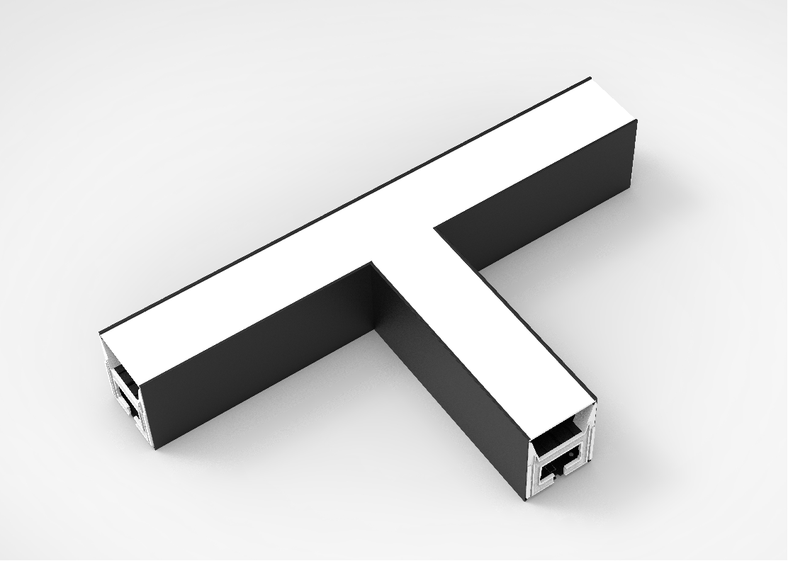 T shape continuous linear light